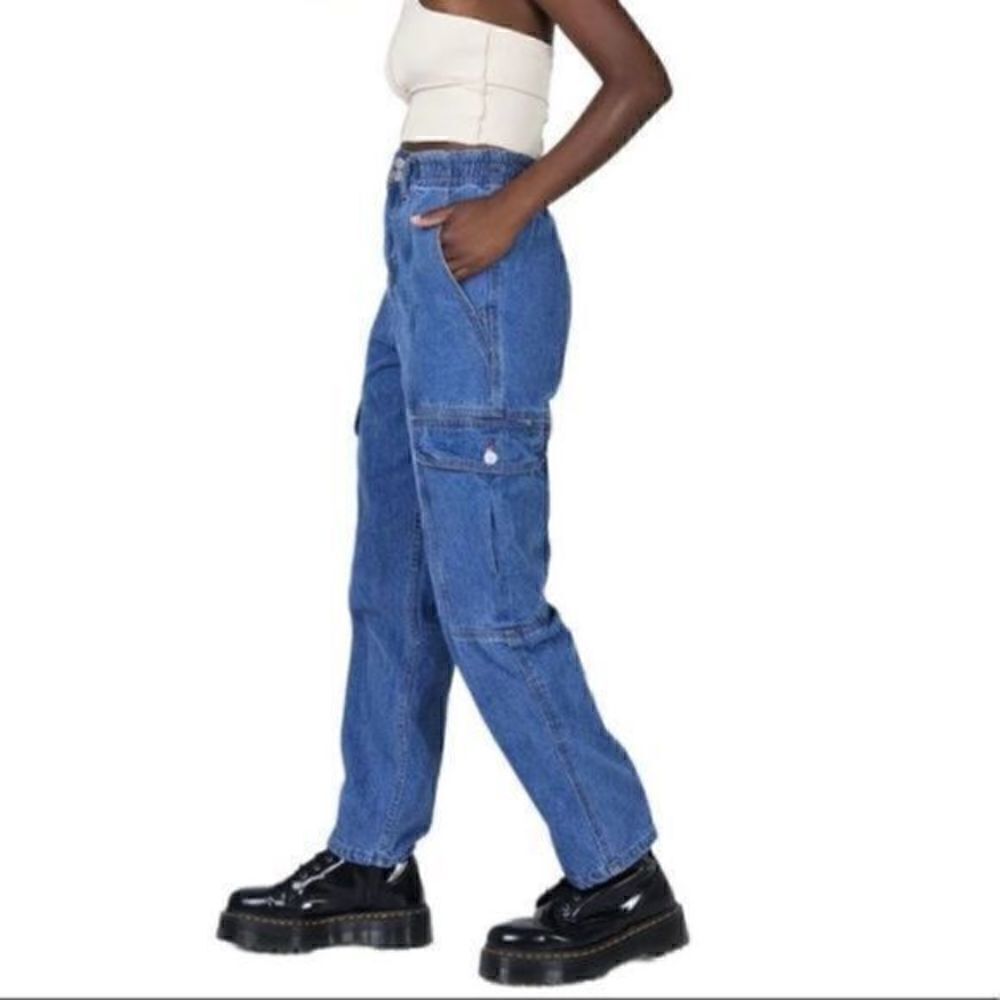 Princess Polly Alessia Mid Wash High Waist Denim Jeans 0 NWT